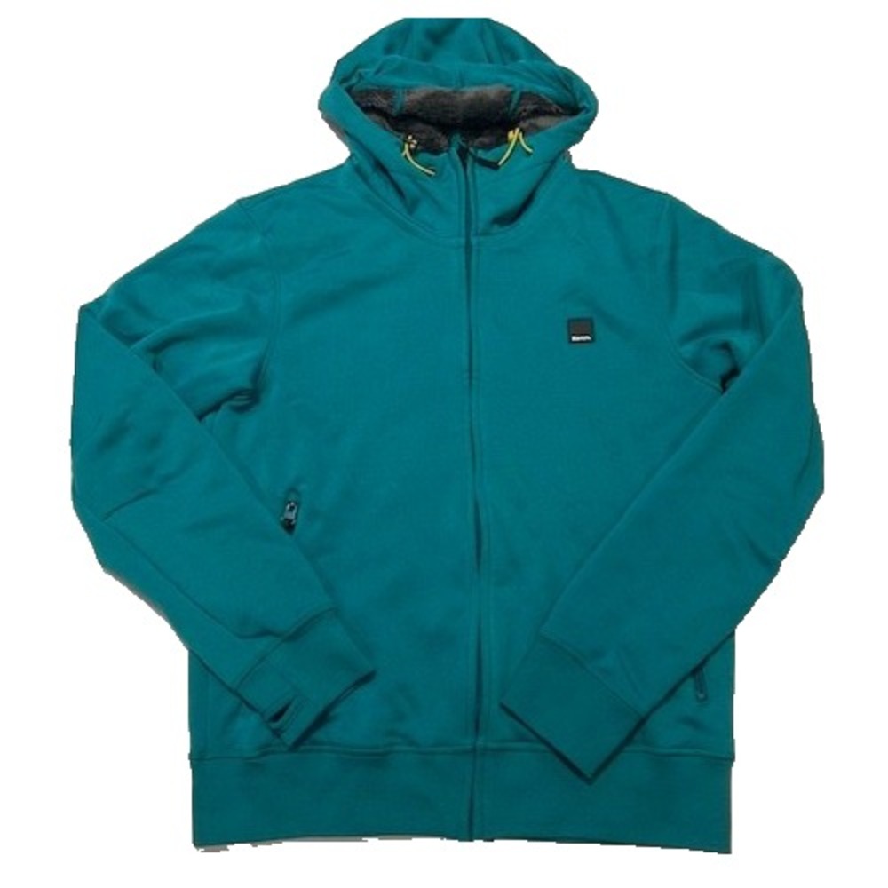 BENCH Men's Jacket with Hood Full-Zip Fleece‎ Lined Zipped Pockets NWT - Size M